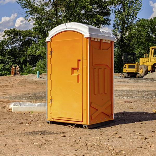 how often are the porta potties cleaned and serviced during a rental period in Mapleton Kansas